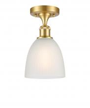 Innovations Lighting 516-1C-SG-G381-LED - Castile - 1 Light - 6 inch - Satin Gold - Semi-Flush Mount