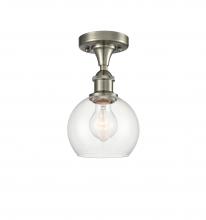 Innovations Lighting 516-1C-SN-G122-6 - Athens - 1 Light - 6 inch - Brushed Satin Nickel - Semi-Flush Mount