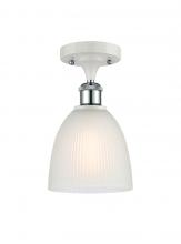 Innovations Lighting 516-1C-WPC-G381 - Castile - 1 Light - 6 inch - White Polished Chrome - Semi-Flush Mount