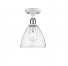 Innovations Lighting 516-1C-WPC-GBD-754-LED - Bristol - 1 Light - 8 inch - White Polished Chrome - Semi-Flush Mount