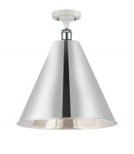 Innovations Lighting 516-1C-WPC-MBC-16-PC-LED - Berkshire - 1 Light - 16 inch - White Polished Chrome - Semi-Flush Mount