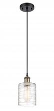 Innovations Lighting 516-1P-BAB-G1113-LED - Cobbleskill - 1 Light - 5 inch - Black Antique Brass - Cord hung - Mini Pendant