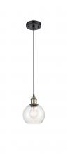 Innovations Lighting 516-1P-BAB-G124-6-LED - Athens - 1 Light - 6 inch - Black Antique Brass - Cord hung - Mini Pendant