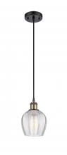 Innovations Lighting 516-1P-BAB-G462-6 - Norfolk - 1 Light - 6 inch - Black Antique Brass - Cord hung - Mini Pendant