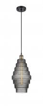 Innovations Lighting 516-1P-BAB-G673-8-LED - Cascade - 1 Light - 8 inch - Black Antique Brass - Cord hung - Mini Pendant