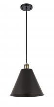 Innovations Lighting 516-1P-BAB-MBC-12-BK-LED - Berkshire - 1 Light - 12 inch - Black Antique Brass - Cord hung - Mini Pendant