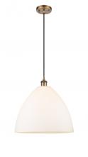 Innovations Lighting 516-1P-BB-GBD-161-LED - Bristol - 1 Light - 16 inch - Brushed Brass - Cord hung - Pendant