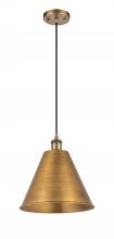 Innovations Lighting 516-1P-BB-MBC-12-BB-LED - Berkshire - 1 Light - 12 inch - Brushed Brass - Cord hung - Mini Pendant