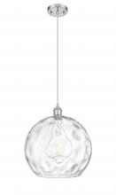 Innovations Lighting 516-1P-SN-G1215-14-LED - Athens Water Glass - 1 Light - 13 inch - Brushed Satin Nickel - Cord hung - Pendant