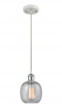 Innovations Lighting 516-1P-WPC-G104-LED - Belfast - 1 Light - 6 inch - White Polished Chrome - Cord hung - Mini Pendant