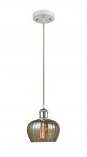 Innovations Lighting 516-1P-WPC-G96 - Fenton - 1 Light - 7 inch - White Polished Chrome - Cord hung - Mini Pendant