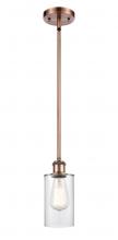 Innovations Lighting 516-1S-AC-G802-LED - Clymer - 1 Light - 4 inch - Antique Copper - Mini Pendant