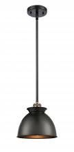 Innovations Lighting 516-1S-BAB-M14-BK-LED - Adirondack - 1 Light - 8 inch - Black Antique Brass - Mini Pendant