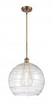 Innovations Lighting 516-1S-BB-G1213-14-LED - Athens Deco Swirl - 1 Light - 14 inch - Brushed Brass - Pendant