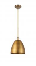 Innovations Lighting 516-1S-BB-MBD-9-BB - Bristol - 1 Light - 9 inch - Brushed Brass - Pendant