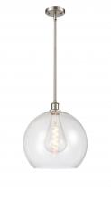 Innovations Lighting 516-1S-SN-G124-14-LED - Athens - 1 Light - 14 inch - Brushed Satin Nickel - Pendant