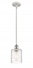 Innovations Lighting 516-1S-WPC-G1113-LED - Cobbleskill - 1 Light - 5 inch - White Polished Chrome - Mini Pendant