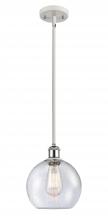 Innovations Lighting 516-1S-WPC-G124-8-LED - Athens - 1 Light - 8 inch - White Polished Chrome - Mini Pendant