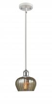 Innovations Lighting 516-1S-WPC-G96-LED - Fenton - 1 Light - 7 inch - White Polished Chrome - Mini Pendant