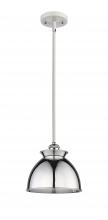 Innovations Lighting 516-1S-WPC-M14-PC - Adirondack - 1 Light - 8 inch - White Polished Chrome - Mini Pendant