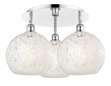 Innovations Lighting 516-3C-PC-G1216-10WM - White Mouchette - 3 Light - 22 inch - Polished Chrome - Flush Mount