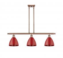 Innovations Lighting 516-3I-AC-MBD-75-RD-LED - Plymouth - 3 Light - 36 inch - Antique Copper - Cord hung - Island Light