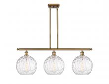 Innovations Lighting 516-3I-BB-G1215-10-LED - Athens Water Glass - 3 Light - 37 inch - Brushed Brass - Cord hung - Island Light