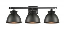Innovations Lighting 516-3W-BK-M14-BK-LED - Adirondack - 3 Light - 28 inch - Matte Black - Bath Vanity Light