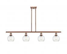 Innovations Lighting 516-4I-AC-G124-6 - Athens - 4 Light - 48 inch - Antique Copper - Cord hung - Island Light