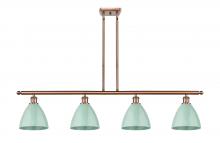 Innovations Lighting 516-4I-AC-MBD-75-SF-LED - Plymouth - 4 Light - 48 inch - Antique Copper - Cord hung - Island Light