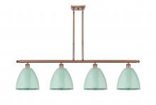 Innovations Lighting 516-4I-AC-MBD-9-SF-LED - Plymouth - 4 Light - 48 inch - Antique Copper - Cord hung - Island Light