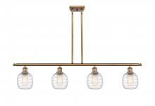 Innovations Lighting 516-4I-BB-G1013-LED - Belfast - 4 Light - 48 inch - Brushed Brass - Cord hung - Island Light