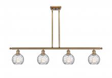 Innovations Lighting 516-4I-BB-G1215-6-LED - Athens Water Glass - 4 Light - 48 inch - Brushed Brass - Cord hung - Island Light