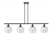 Innovations Lighting 516-4I-BK-G124-8 - Athens - 4 Light - 48 inch - Matte Black - Cord hung - Island Light