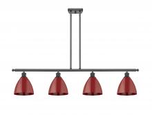 Innovations Lighting 516-4I-BK-MBD-75-RD-LED - Plymouth - 4 Light - 48 inch - Matte Black - Cord hung - Island Light