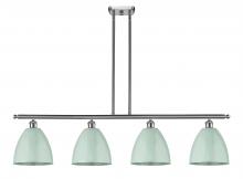 Innovations Lighting 516-4I-SN-MBD-9-SF - Plymouth - 4 Light - 48 inch - Brushed Satin Nickel - Cord hung - Island Light