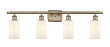 Innovations Lighting 516-4W-AB-G801-LED - Clymer - 4 Light - 34 inch - Antique Brass - Bath Vanity Light