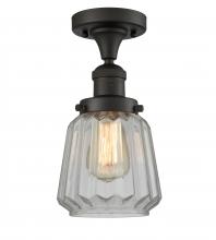 Innovations Lighting 517-1CH-OB-G142-LED - Chatham - 1 Light - 7 inch - Oil Rubbed Bronze - Semi-Flush Mount