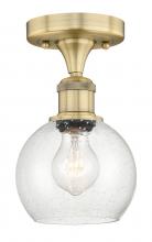 Innovations Lighting 616-1F-BB-G124-6 - Athens - 1 Light - 6 inch - Brushed Brass - Semi-Flush Mount