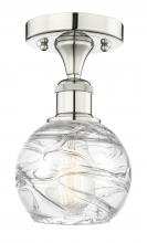 Innovations Lighting 616-1F-PN-G1213-6 - Athens Deco Swirl - 1 Light - 6 inch - Polished Nickel - Semi-Flush Mount