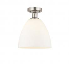 Innovations Lighting 616-1F-SN-GBD-91 - Bristol - 1 Light - 9 inch - Brushed Satin Nickel - Semi-Flush Mount