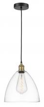 Innovations Lighting 616-1P-BAB-GBD-122 - Bristol - 1 Light - 12 inch - Black Antique Brass - Cord hung - Mini Pendant