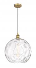 Innovations Lighting 616-1P-BB-G1215-14-LED - Athens Water Glass - 1 Light - 13 inch - Brushed Brass - Cord hung - Pendant