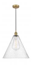 Innovations Lighting 616-1P-BB-GBC-164-LED - Berkshire - 1 Light - 16 inch - Brushed Brass - Cord hung - Pendant