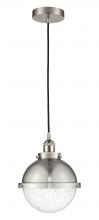 Innovations Lighting 616-1PH-SN-HFS-84-SN-LED - Hampden - 1 Light - 9 inch - Brushed Satin Nickel - Cord hung - Mini Pendant