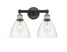 Innovations Lighting 616-2W-BAB-GBD-752 - Bristol - 2 Light - 17 inch - Black Antique Brass - Bath Vanity Light