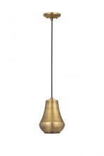 Innovations Lighting 654-1P-BB-7 - Hartford - 1 Light - 7 inch - Brushed Brass - Cord hung - Mini Pendant