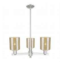 Innovations Lighting 716-3CR-SN-G116 - Cobbleskill - 3 Light - 27 inch - Satin Nickel - Stem hung - Flush Mount