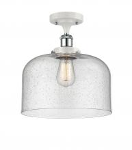 Innovations Lighting 916-1C-WPC-G74-L-LED - Bell - 1 Light - 12 inch - White Polished Chrome - Semi-Flush Mount