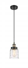 Innovations Lighting 916-1P-BAB-G513-LED - Bell - 1 Light - 5 inch - Black Antique Brass - Cord hung - Mini Pendant